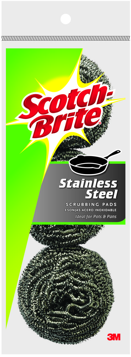 Scotch-Brite 214C STAINLESS STEEL SCOURING PAD Gray