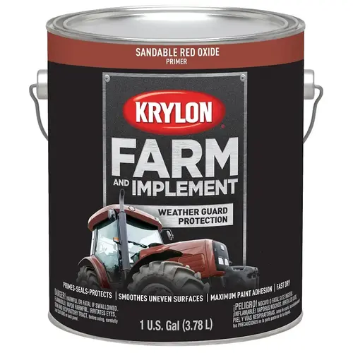 Farm and Implement Primer, Sandable Gray Primer, 1 gal - pack of 4