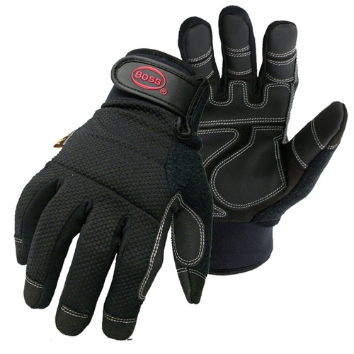 Utility Gloves, XL, PVC Black