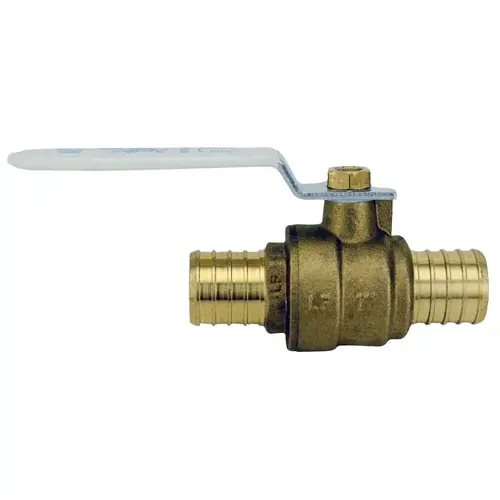 Ball Valve, 1 in Connection, Barb, 200 psi Pressure, Brass Body