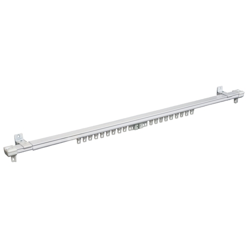 Kenney KN42/1P Curtain Rod, 40 to 78 in L, Steel, White