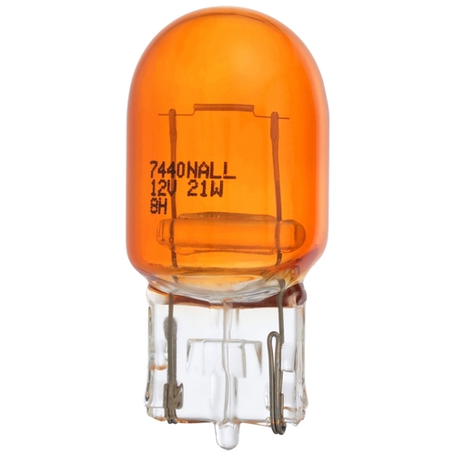 PEAK 7440NALL-BPP Miniature Automotive Bulb, 13.5 V, Halogen Lamp, Wedge Base, Amber/Red Light - pack of 2