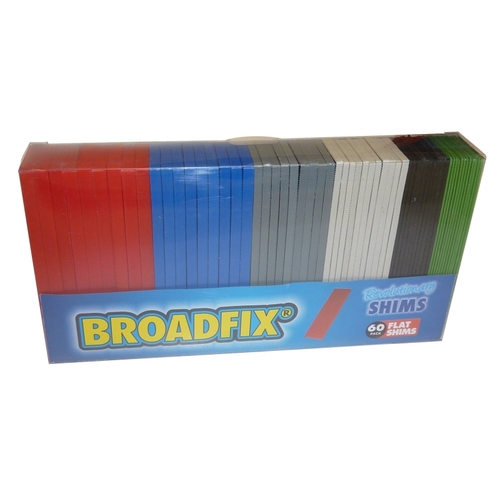 Broadfix FS60A-US Flat Shim, 1-1/8 in L, 4 in W, Polypropylene, Assorted