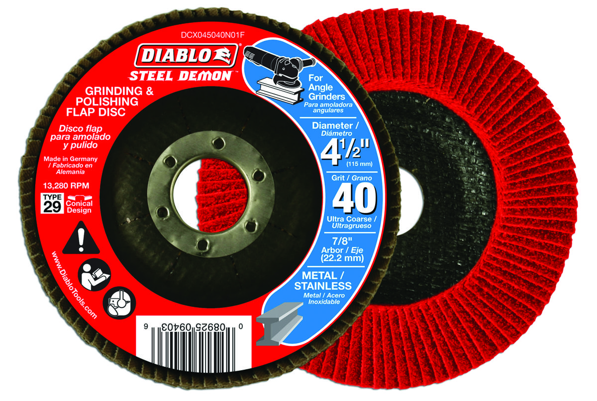 げんげん様　DC dig ブラック Diablo DCX045040N01F-XCP5 Steel Demon Flap Disc, 4-1/2 in