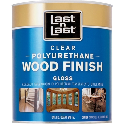 Last N Last 53004 Polyurethane Wood Finish, Gloss, Liquid, Clear, 1 qt, Can