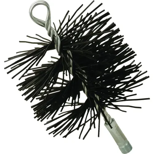 Polysweep Round Chimney Brush, 7 in Dia Brush, Polypropylene Trim Black