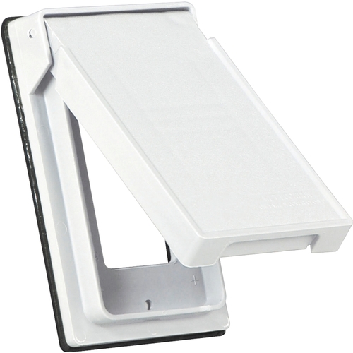 Cover, 4-3/4 in L, 2-61/64 in W, Rectangular, Thermoplastic, White