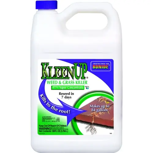 Weed and Grass Killer, Liquid, Amber/Light Brown, 4 gal