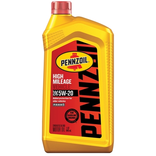PENNZOIL 550022818 High-Mileage Motor Oil, 5W-20, 1 qt Bottle