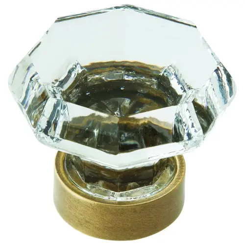 1-5/16" (33 mm) Diameter Traditional Classics Cabinet Knob Crystal / Gilded Bronze Finish