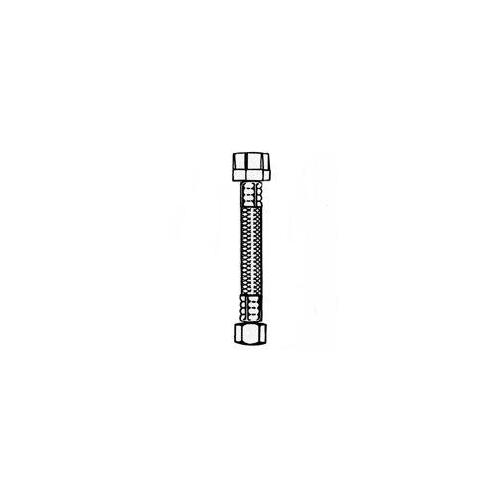 Plumb Pak PP23838 EZ Series Toilet Supply Tube, 1/2 in Inlet, FIP Inlet, 7/8 in Outlet, Ballcock Outlet, 20 in L