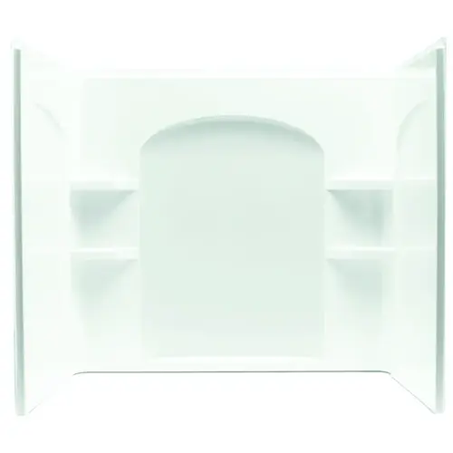 Ensemble Bath/Shower Wall Set, 33-1/4 in L, 60 in W, 54 in H, Vikrell, Alcove Installation, White