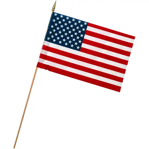 USA Stick Flag Display, Polycotton Multicolored