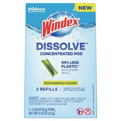 Dissolve Multi-Surface Cleaner Refill, 0.28 oz, Dissolve Pod, Citrus, Green Pair