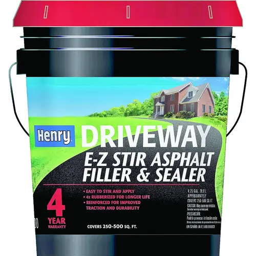 Filler and Sealer, Liquid, Black/Brown, 4.75 gal Pail