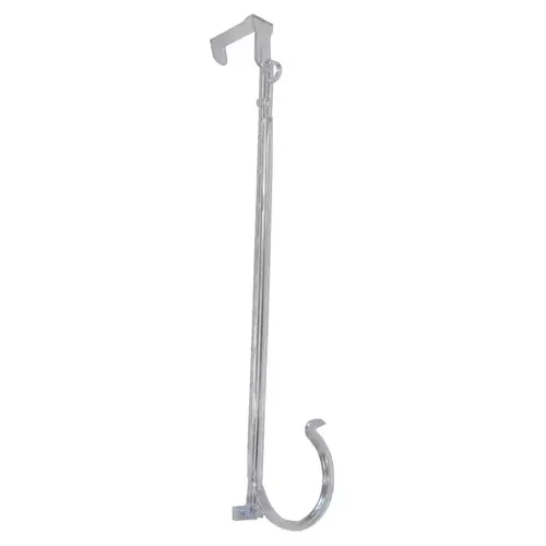 Adjustable Wreath Hook, 10 lb, Polycarbonate/PVC, For: Standard Door Frames Clear