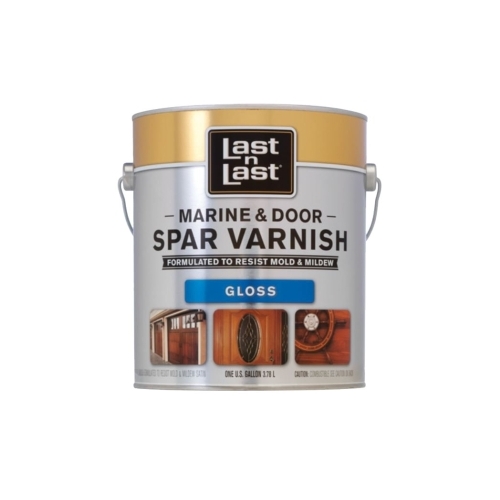 Last N Last 50704 Marine and Door Spar Varnish, High-Gloss, Amber, Liquid, 1 qt, Can