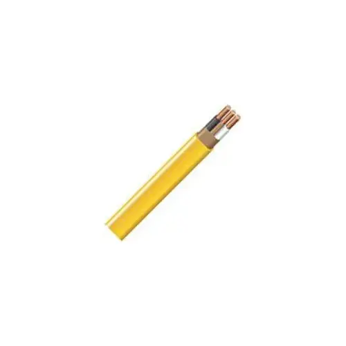 Building Wire, 12 AWG Wire, 2 -Conductor, 250 ft L, Copper Conductor, PVC Insulation Yellow