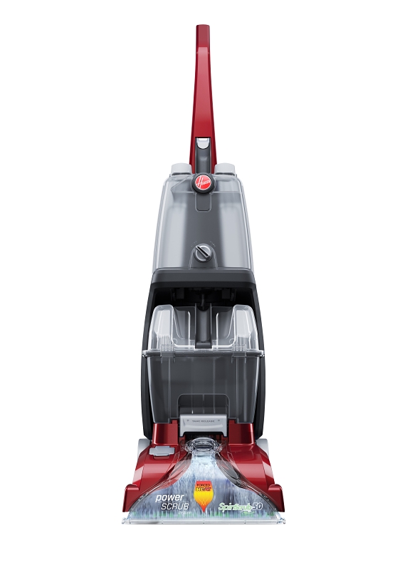 HOOVER FH68002 POWER SCRUB FH50150 Carpet Cleaner, 120 V, 20 ft L Cord, Red Housing Black/Gray