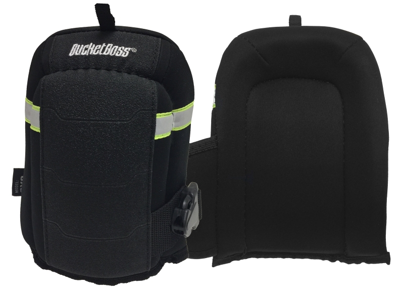 Bucket Boss GX3 KneeKeeper HV Series Flooring Knee Pad, Gel Foam Pad, Buckle Closure Black