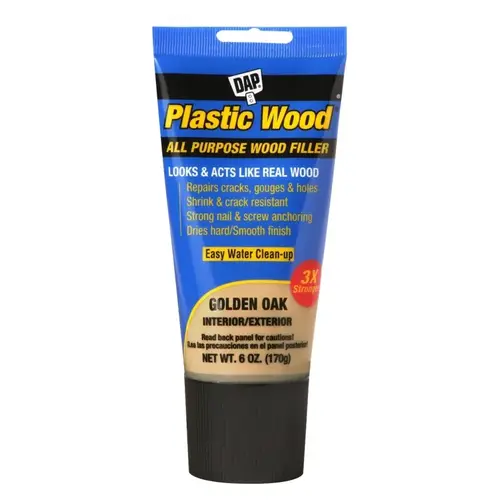 COLORmaxx Wood Filler, Paste, Slight, Golden Oak, 6 oz Tube