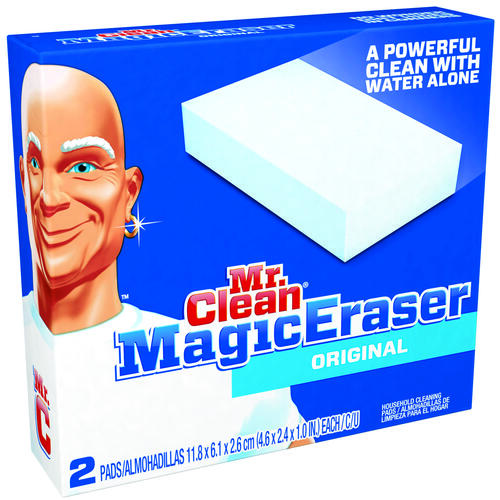 Magic Eraser, 4.6 in L, 2.6 in W, 1 in Thick Pair White