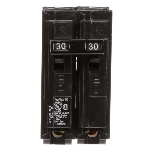 Circuit Breaker, Low Voltage, QD, 30 A, 2 -Pole, 120/240 VAC, Plug Mounting