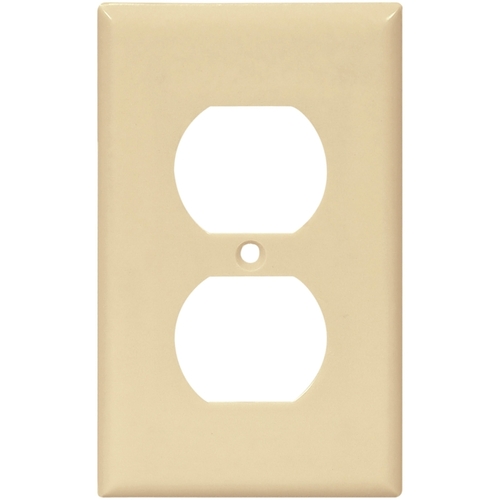 2000 Series Wallplate, 4-1/2 in L, 2-3/4 in W, 1-Gang, Thermoset, Ivory, High-Gloss - pack of 25