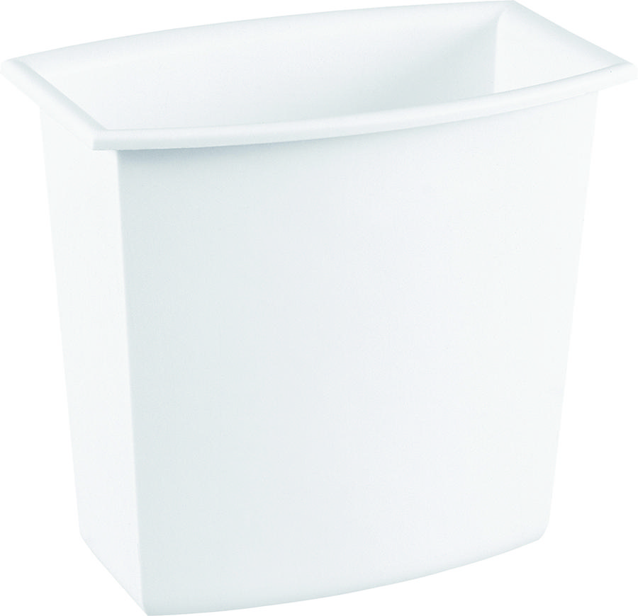 Sterilite 10220012 Waste Basket, 2 gal Capacity, Plastic, White, 10-1/2 in H