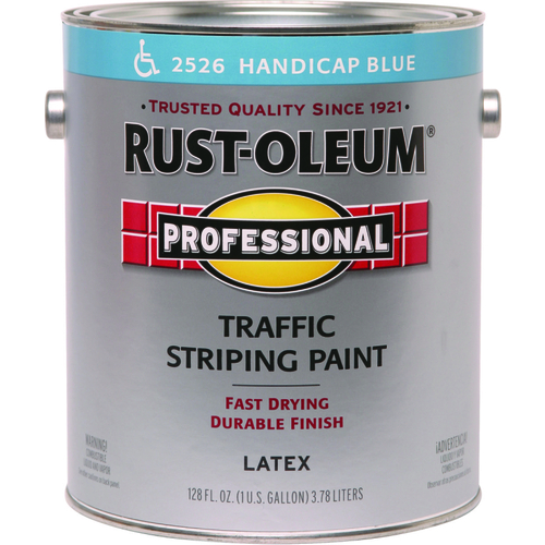 PROFESSIONAL Traffic Striping Paint, Flat, Handicap Blue, 1 gal, Pail - pack of 2