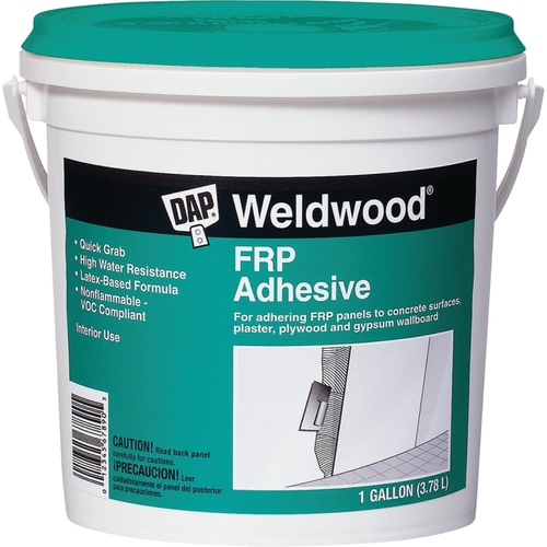 Weldwood 7079860480 Panel Adhesive, White, 1 gal Pail