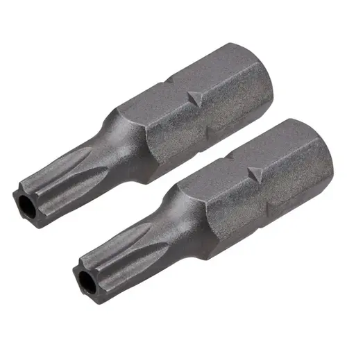 Tamper-Resistant Insert Bit, T25 Drive, Torx Drive, 1/4 in Shank, Hex Shank, 1 in L Pair