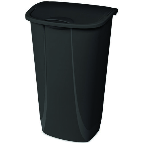 Sterilite 10939006 Waste Basket, 11 gal Capacity, Plastic, Black, 25 in H
