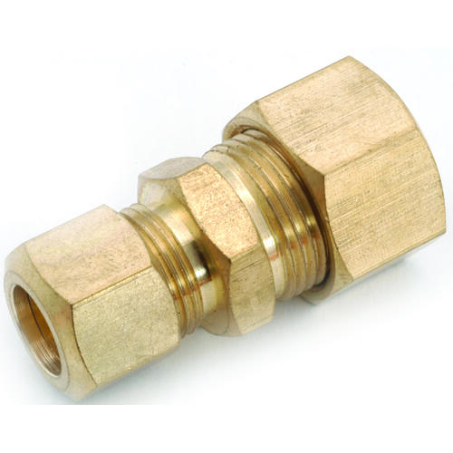 Anderson Metals 750082-0604 Tube Reducing Union, 3/8 x 1/4 in, Compression, Brass