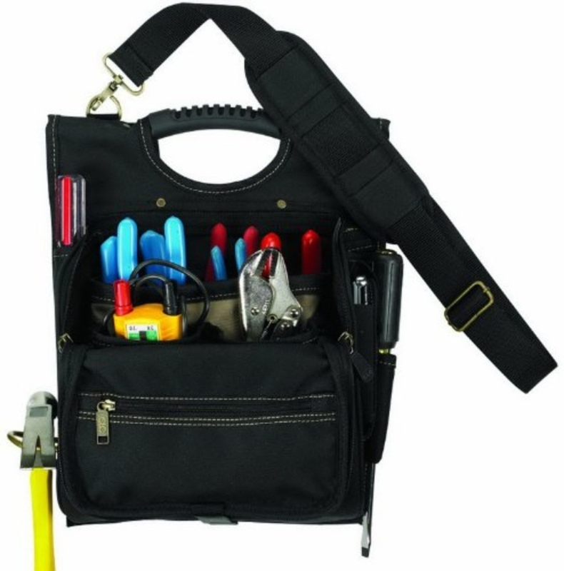 CLC 1509 Tool Works Series Tool Pouch, 21-Pocket, Polyester, Black