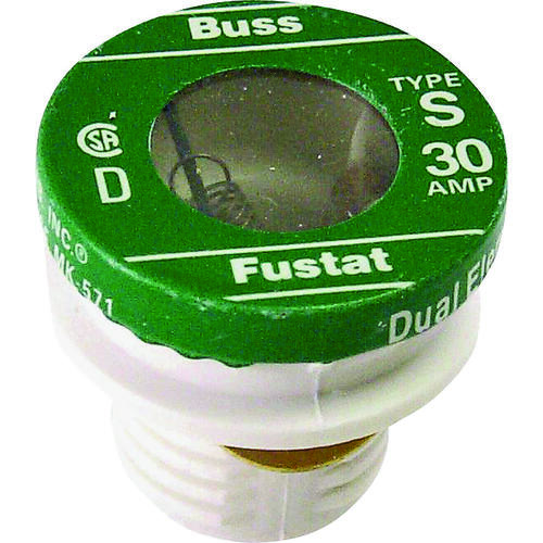 Bussmann S-30 Plug Fuse, 30 A, 125 V, 10 kA Interrupt, Low Voltage, Time Delay Fuse - pack of 4