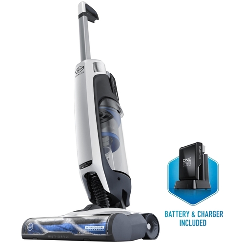 HOOVER BH53420V ONEPWR BH53420 Cordless Upright Vacuum, 1/4 gal Vacuum, Washable Filter, 20 V, White Housing