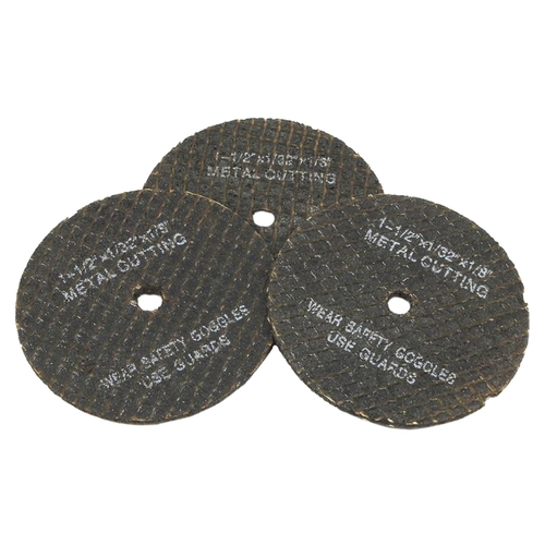 Forney 60215 Cut-Off Wheel, 1-1/2 in Dia, 1/32 in Thick - pack of 3