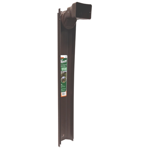 Frost King GWS3B PALLET Downspout Extender, 6 ft L Extended, Plastic, Brown, For: 2 x 3 in and 3 x 4 in Downspouts