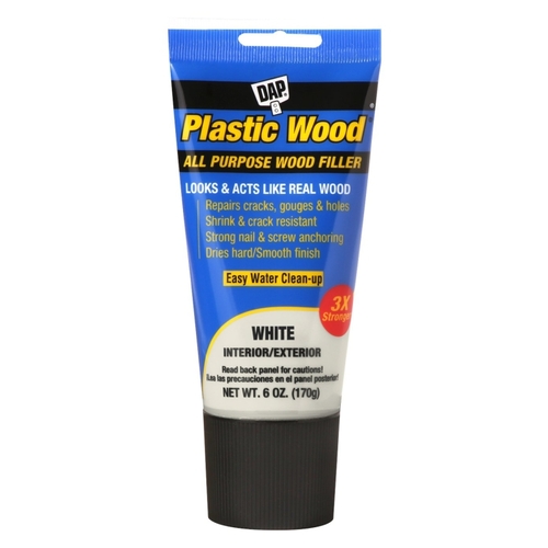 COLORmaxx Wood Filler, Paste, Slight, White, 6 oz Tube