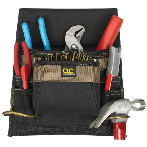 Tool Works Series Nail and Tool Bag, 8-Pocket, Polyester