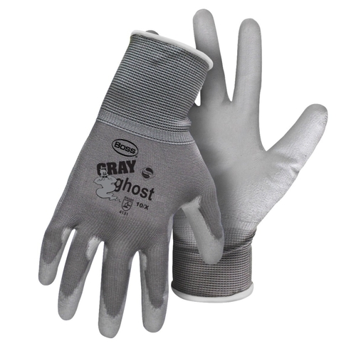 3000-XL Work Gloves, XL, Knit Wrist Cuff, Nylon, Gray