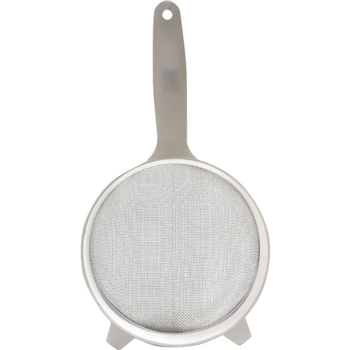 Strainer, Stainless Steel, 8-1/2 in Dia, Plastic Handle