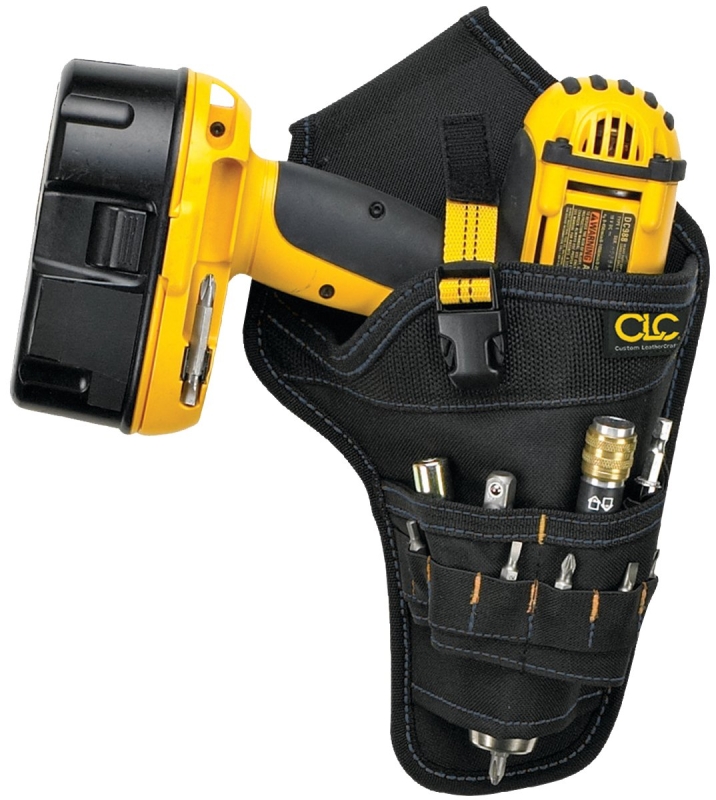 CLC 5023 Tool Works Series Drill Holster, Polyester, Black, 1.8 in W, 12-1/2 in H