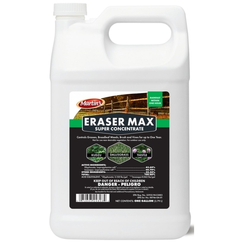 Martin's 82002489 ERASER MAX Weed Killer, Liquid, Clear Yellow, 1 gal