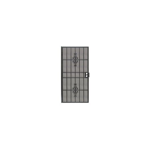 Flagstaff Series Door Screen, 80 in L, 36 in W, Steel, Black