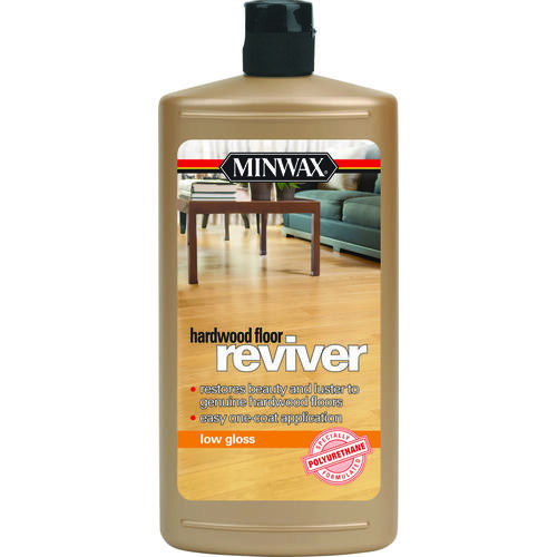 Hardwood Floor Reviver Paint, Low-Gloss, Liquid, Clear, 1 qt, Can