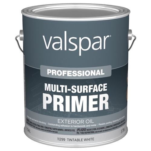 Valspar 045.0011299.007-XCP4 Professional 11299 Series Multi-Surface Primer, Tintable White, 1 gal - pack of 4