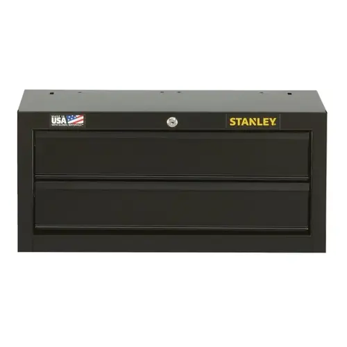 Middle Tool Chest, 1830 cu-in, 26 in OAW, 11-1/2 in OAH, 12 in OAD, Steel, Black, 2-Drawer