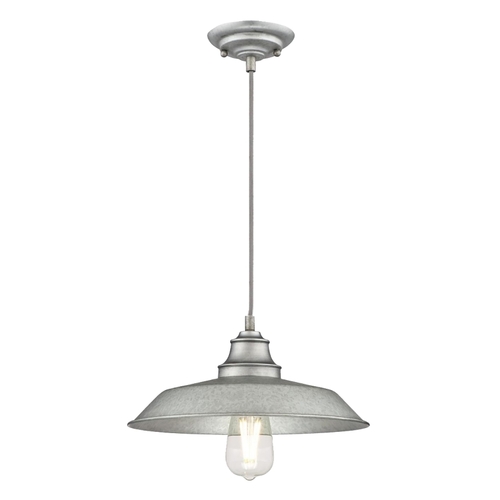Westinghouse 63546 Iron Hill Series 00 Pendant Light, 120 V, 1-Lamp, Incandescent, LED Lamp, Steel Fixture